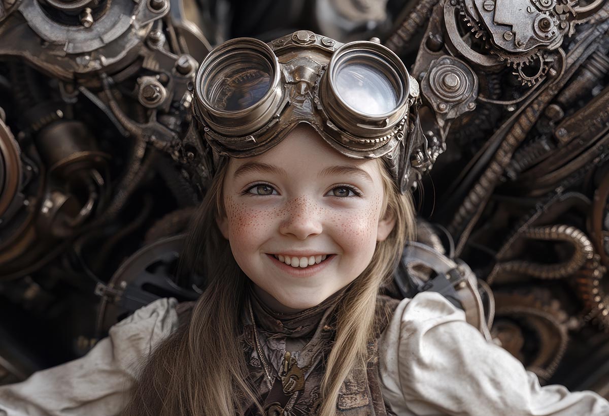 Steampunk Girl: A Portrait of Imagination and Innovation